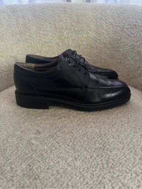 Bill Blass Men’s Black Leather Apron Toe Derby Dress Shoes Size 11 D